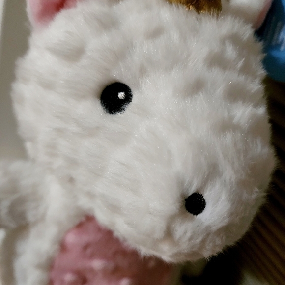 NWT Spark Create Imagine Unicorn Plush Stuffed Animal Rattle Crinkle Ears White - Picture 7 of 12
